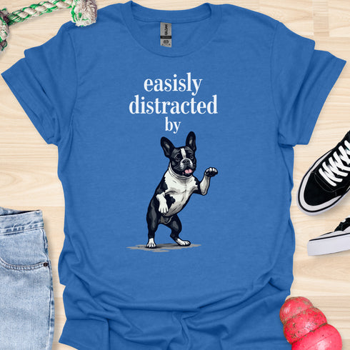 Easily distracted by bulldogs - V8 - Standing Happy T-Shirt